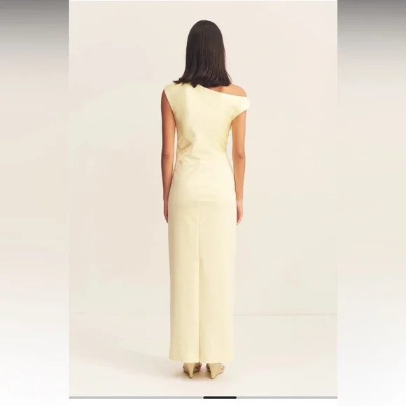 Shona Joy Dillon Contrast Draped Maxi Dress - Yellow Sorbet - Picture 4 of 4